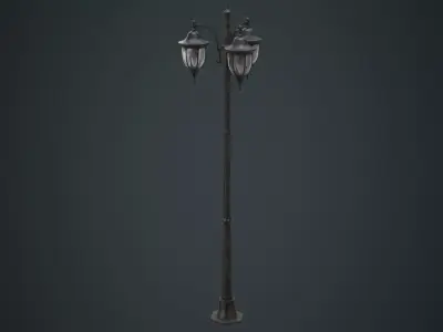 Street Light 3B Low-poly 3D model