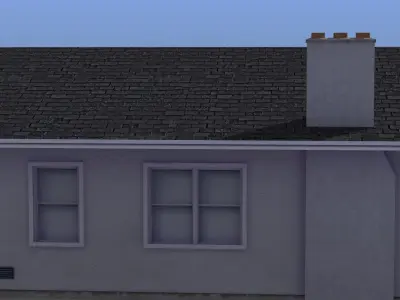 Bungalow house with porch 3D model