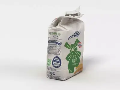 Pack of Flour 3D model