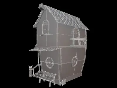 Asset - Cartoons - Background - House 3D model