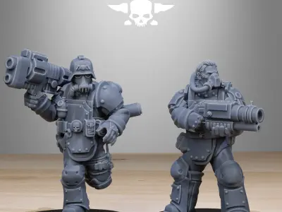 GrimGuard Armored Squad 3D print model