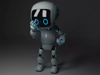 Cute Short Robot V1 3D model