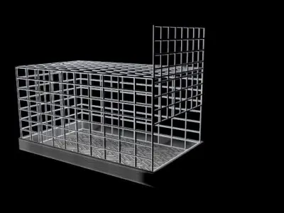 Steel Cage Low-poly 3D model