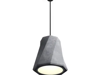 spiral concrete lamp 3D model