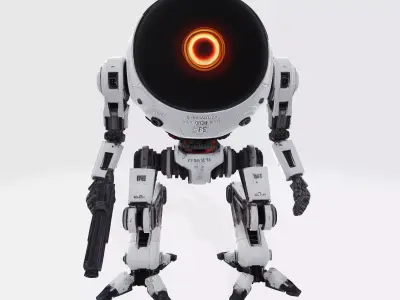 Robot Character N5 Low-poly 3D model