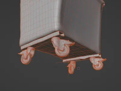 Realistic Low-Poly Dumpster  Scan Low-poly 3D model
