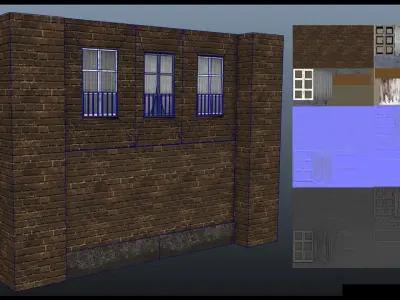 Simple Low Poly Building Assets Low-poly 3D model