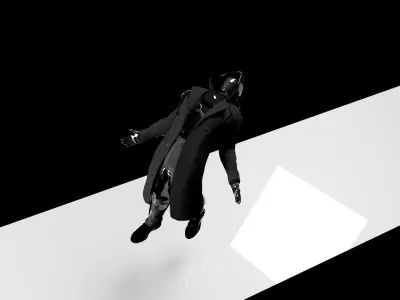Black-Clad Antihero Rigged 3D Model 3D model
