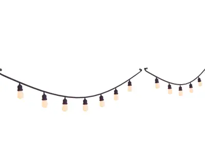 3D Decorative Lights With Rig 3D model