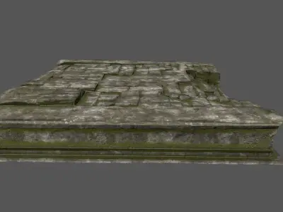 Stairs stone wall Low-poly 3D model purchase