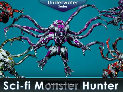 Sci-Fi Underwater monsters pack