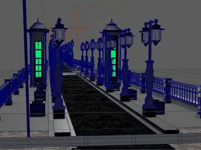 Steampunk Bridge Free 3D model