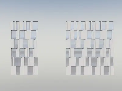 Parametric Facade Pattern Office Model 3D 3D model
