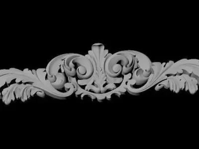 dekor shabby chic ornate border 3D model purchase