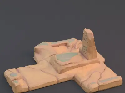 Stone plate 3D model