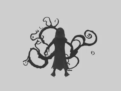 Lurking shadow model Low-poly 3D model