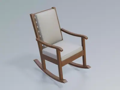 Furniture Outdoor storages Storage Rocking Chair Low-poly 3D model
