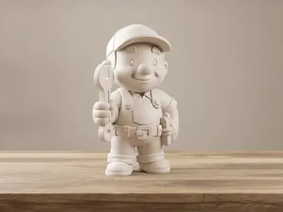 Cartoon Mechanic 3D Printable 3D print model buy