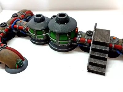 Modular industrial terrain  12 ELEMENTS AS THE FULL SET 3D print model