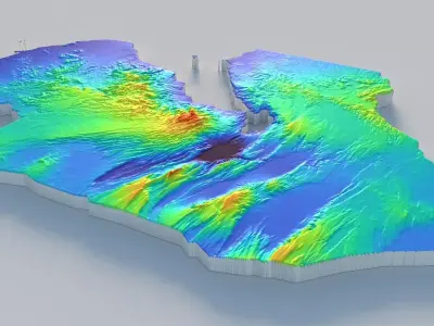 Djibouti Country Terrain 3D model