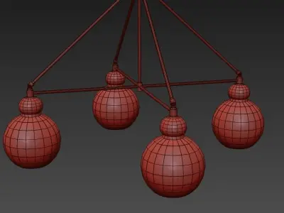 Monumental Modern Italian Chandelier 3D model