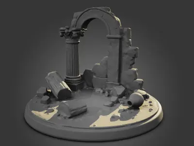 Diorama scene Roman for figure saint seiya 3D print model