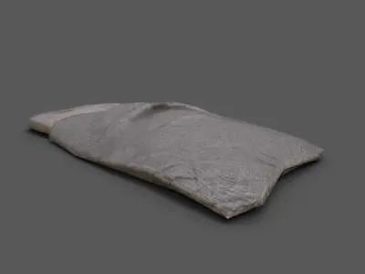 Old floor bed Low-poly 3D model