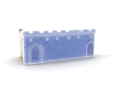 Colorful Castle Wall model pack Low-poly 3D model