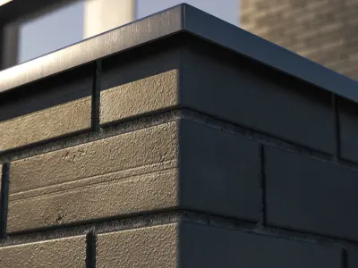 Dark shiny clinker brick texture Texture