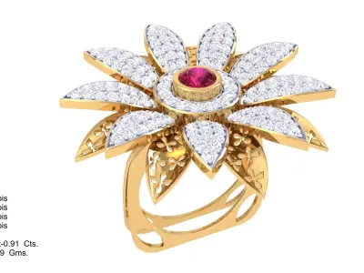 Women Ring MTL 3dm STL OBJ FBX Details 3D print model 27