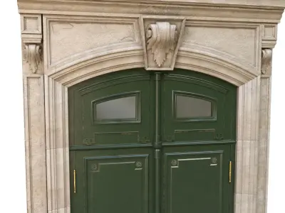 Entrance classic door 02  3D model