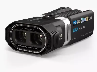 JVC Everio GS-TD1 3D camcorder Low-poly 3D model