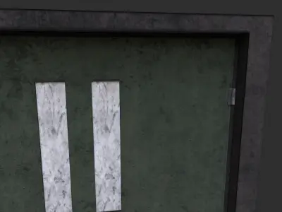 Double door Low-poly 3D model