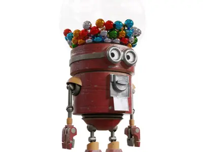Candy Robot Character 3D model