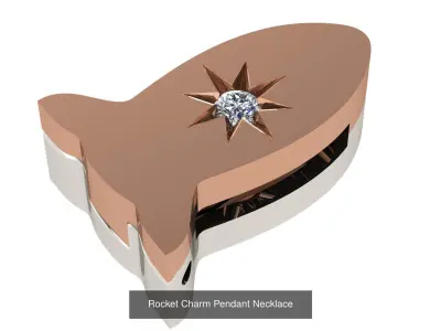 10 Light Charm Pendant Necklace 3D Model Pack