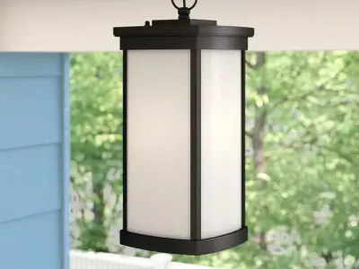 Fielden Bronze Bulb Outdoor Hanging Lantern 3D model