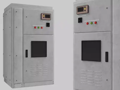 High Voltage Electrical Racks Low-poly 3D model