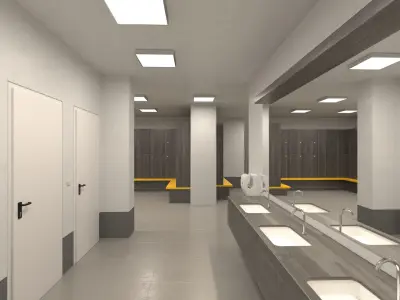 Locker Room 1 3D model