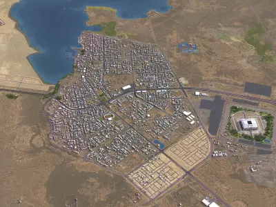 Al Khor  - City 3D Model Low-poly 3D model