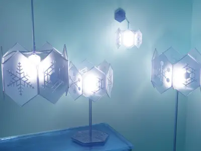 Snow Crystal Lamp 3D model