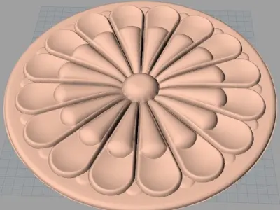 European furniture 3D relief models for CNC wood engraving E210 3D model