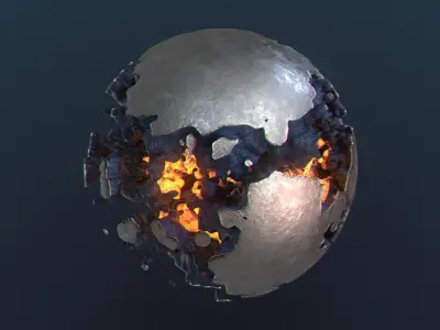 Antimatter Particle PBR Low-poly 3D model