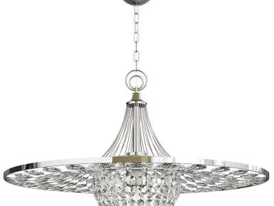 James R Moder Excelsior Chrome Crystal Chandelier Low-poly 3D model