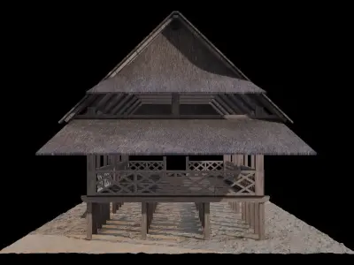 Rumah Adat Baileo - Maluku 3D model
