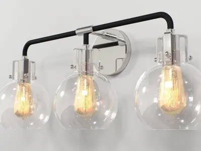 Shades of Light Hinley Seeded Glass Sconce 3 light 3D model