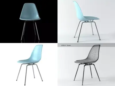Eames Plastic Chair DSX 3D model