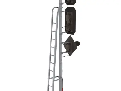 Train Traffic Light 21 3D model