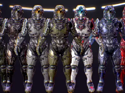 Sci-Fi Armor 1 Low-poly 3D model