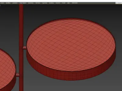 MOONLIGHT 2 LIGHT BRASS CEILING LAMP Low-poly 3D model