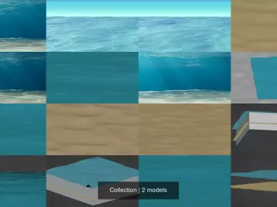 Underwater Scene And Animated Ocean 3D Model Pack